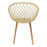 Scaun Ezra, Metal, 63x56x82 cm - Cappuccino