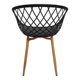 Scaun Ezra, Metal, 63x56x82 cm - Negru
