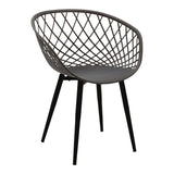 Scaun Ezra, picioare negre, 63x56x82 cm - Antracit