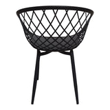 Scaun Ezra, picioare negre, 63x56x82 cm - Negru