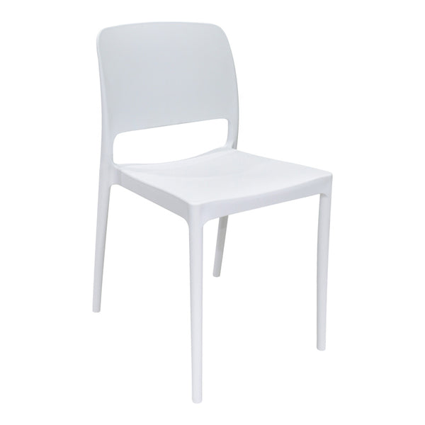 Scaun Fenxy, polipropilena, Alb - Negru, 38x42x77 cm