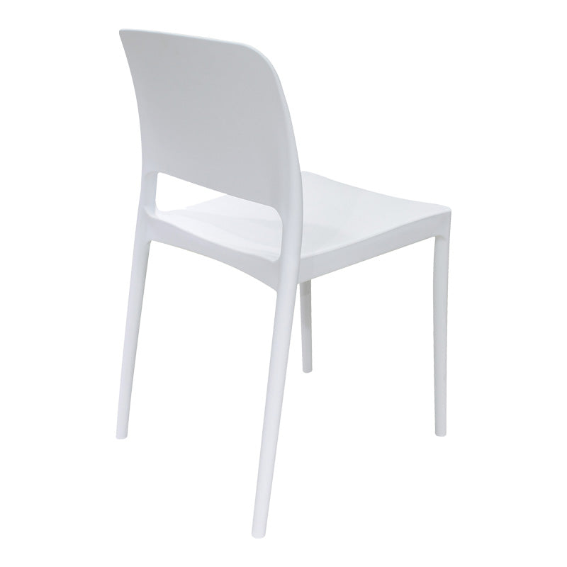 Scaun Fenxy, polipropilena, Alb - Negru, 38x42x77 cm - Alb