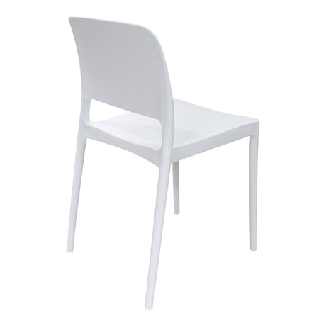 Scaun Fenxy, polipropilena, Alb - Negru, 38x42x77 cm