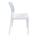 Scaun Fenxy, polipropilena, Alb - Negru, 38x42x77 cm - Alb