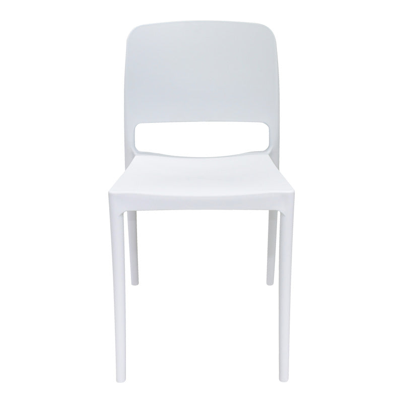Scaun Fenxy, polipropilena, Alb - Negru, 38x42x77 cm - Alb