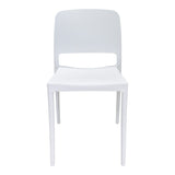 Scaun Fenxy, polipropilena, Alb - Negru, 38x42x77 cm - Alb