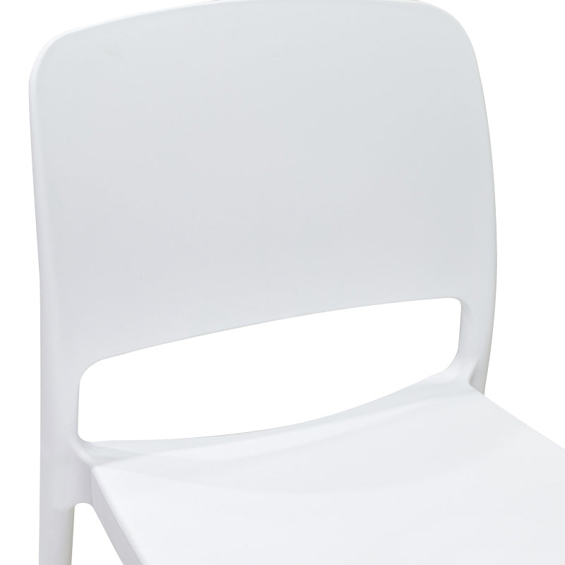 Scaun Fenxy, polipropilena, Alb - Negru, 38x42x77 cm - Alb