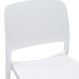 Scaun Fenxy, polipropilena, Alb - Negru, 38x42x77 cm - Alb