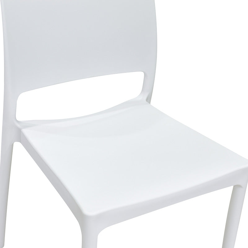Scaun Fenxy, polipropilena, Alb - Negru, 38x42x77 cm - Alb