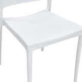 Scaun Fenxy, polipropilena, Alb - Negru, 38x42x77 cm - Alb