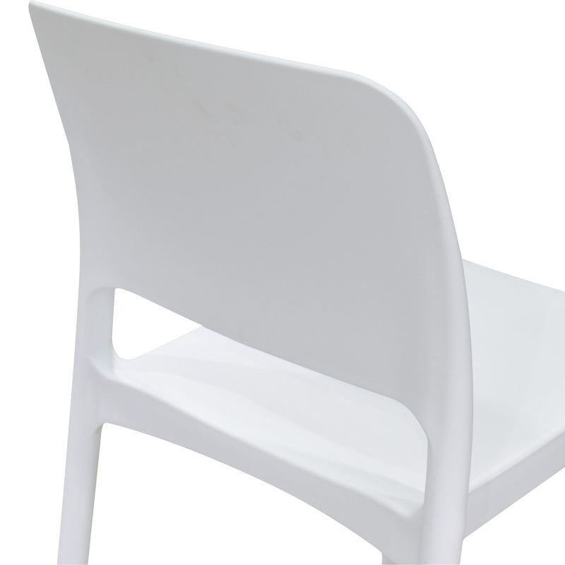 Scaun Fenxy, polipropilena, Alb - Negru, 38x42x77 cm - Alb