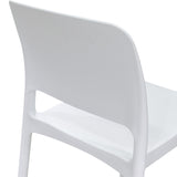 Scaun Fenxy, polipropilena, Alb - Negru, 38x42x77 cm - Alb