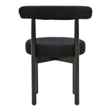 Scaun Comfortabil Fenza, tesatura Teddy Bej, Picioare Lemn, Fag Nuc, 60x54x75 cm - Negru