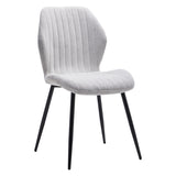 Scaun Fersity material alb-picior metalic, negru, 48x57x86 cm