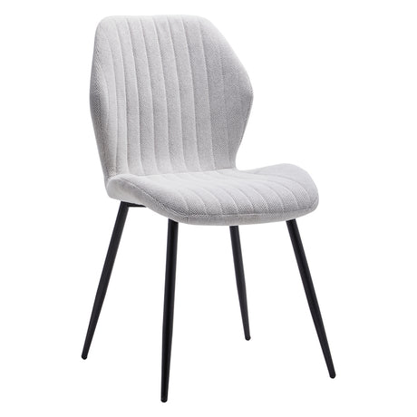 Scaun Fersity material alb-picior metalic, negru, 48x57x86 cm