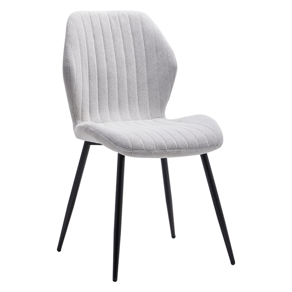 Scaun Fersity material alb-picior metalic, negru, 48x57x86 cm