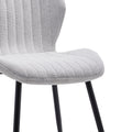 Scaun Fersity material alb-picior metalic, negru, 48x57x86 cm, detaliu produs