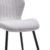 Scaun Fersity material alb-picior metalic, negru, 48x57x86 cm