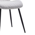 Scaun Fersity material alb-picior metalic, negru, 48x57x86 cm, perspectiva suplimentara