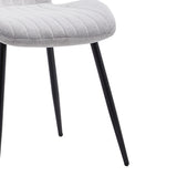 Scaun Fersity material alb-picior metalic, negru, 48x57x86 cm