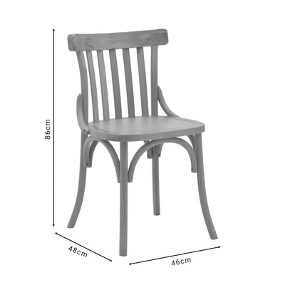 Scaun Flisbie lemn Natural de fag, 46x48x86 cm, foto produs 12