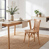 Scaun Flisbie lemn Natural de fag, 46x48x86 cm