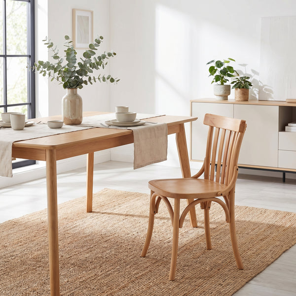 Scaun Flisbie lemn Natural de fag, 46x48x86 cm