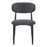 Scaun Folegio, stofa si metal, 50x57x79 cm - Antracit