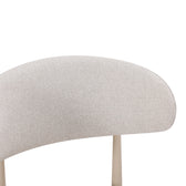 Scaun Folegio, Stofa, Bej, picioare metalice crem, 49x55x80 cm, imagine ambient