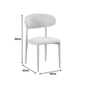 Scaun Folegio, Stofa, Bej, picioare metalice crem, 49x55x80 cm, detaliu produs