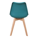 Scaun Gaston, Gri deschis Natural, 58x47x85 cm - Albastru