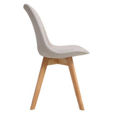 Scaun Gaston bej lemn, Natural, 56x43x84 cm, detaliu produs