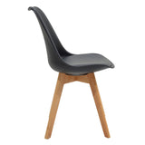 Scaun Gaston cu, neagra - stejar, 57x48 cm - Negru