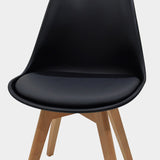 Scaun Gaston cu, neagra - stejar, 57x48 cm - Negru