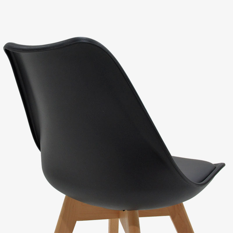 Scaun Gaston cu, neagra - stejar, 57x48 cm - Negru