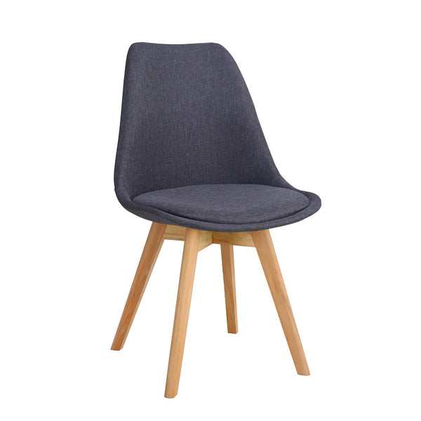 Scaun Gaston Gri inchis -lemn, Natural, 57x43x84 cm