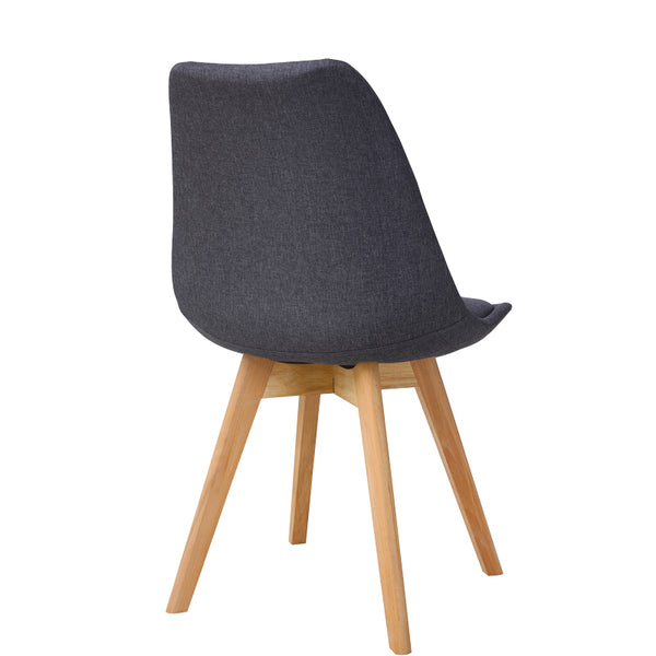 Scaun Gaston Gri inchis -lemn, Natural, 57x43x84 cm