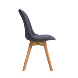 Scaun Gaston Gri inchis -lemn, Natural, 57x43x84 cm