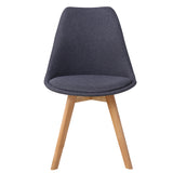 Scaun Gaston Gri inchis -lemn, Natural, 57x43x84 cm