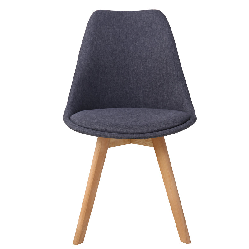 Scaun Gaston Gri inchis -lemn, Natural, 57x43x84 cm, perspectiva suplimentara