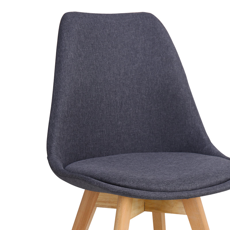 Scaun Gaston Gri inchis -lemn, Natural, 57x43x84 cm