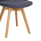 Scaun Gaston Gri inchis -lemn, Natural, 57x43x84 cm
