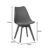 Scaun gaston I, Verde, 48x53x81 cm - Negru