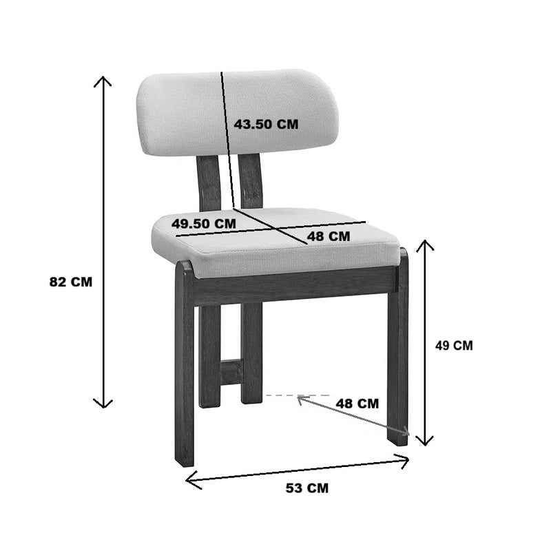 Scaun Genoa, Lemn rubberwood, 50x43x82 cm - Nuc-Crem
