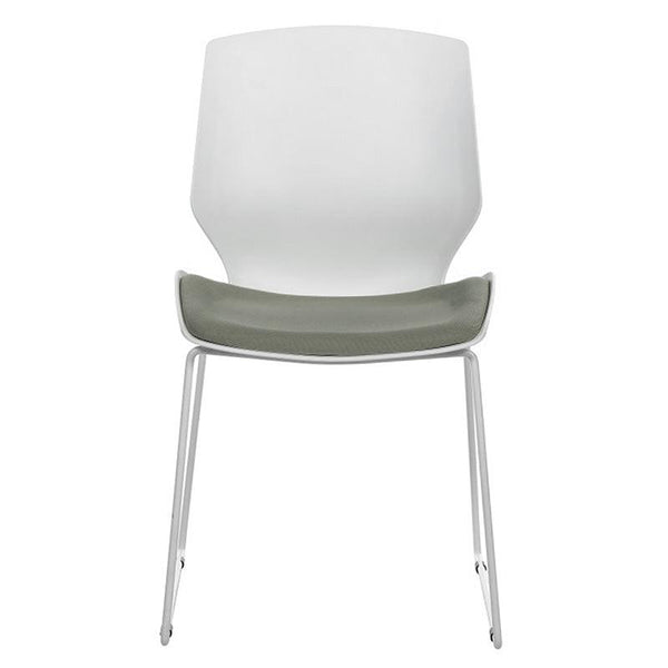 Scaun Genuine, alb-Gri, 48x43x88 cm