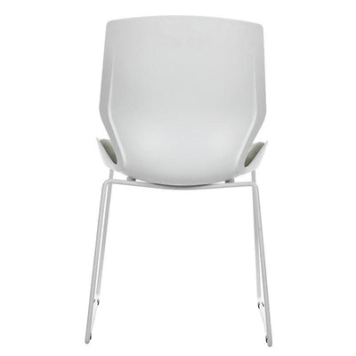 Scaun Genuine, alb-Gri, 48x43x88 cm, detaliu produs