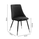 Scaun Giselle, 60x60x90 cm - Auriu
