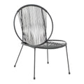 Scaun gradina Dapper negru metal-pe negru 64x74x76 cm