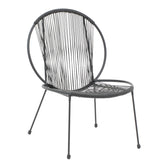 Scaun gradina Dapper negru metal-pe negru 64x74x76 cm