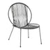 Scaun gradina Dapper negru metal-pe negru 64x74x76 cm